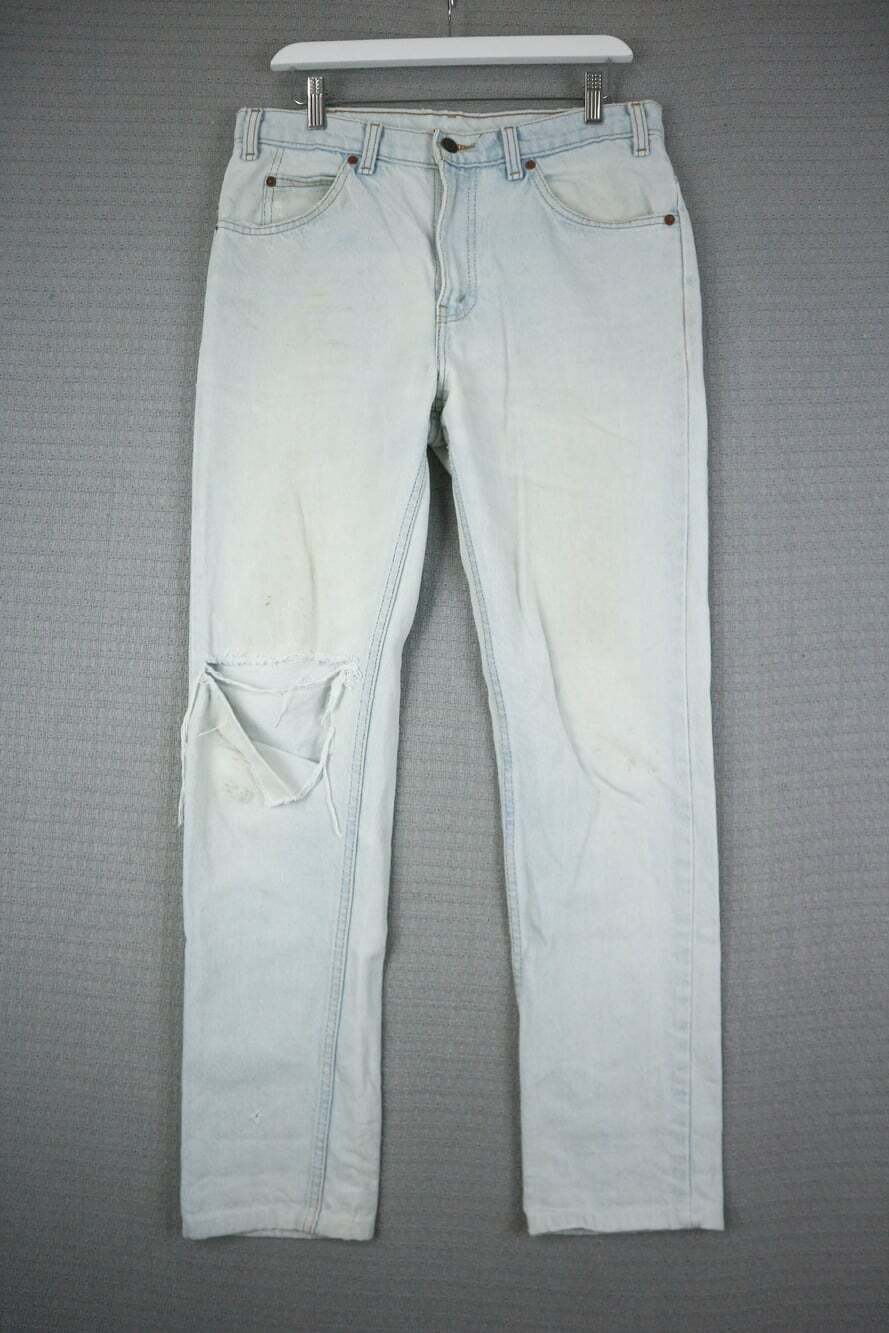 Levi's Orange Tab Straight Cut Light Wash Distressed As Is 33x32 Vintage